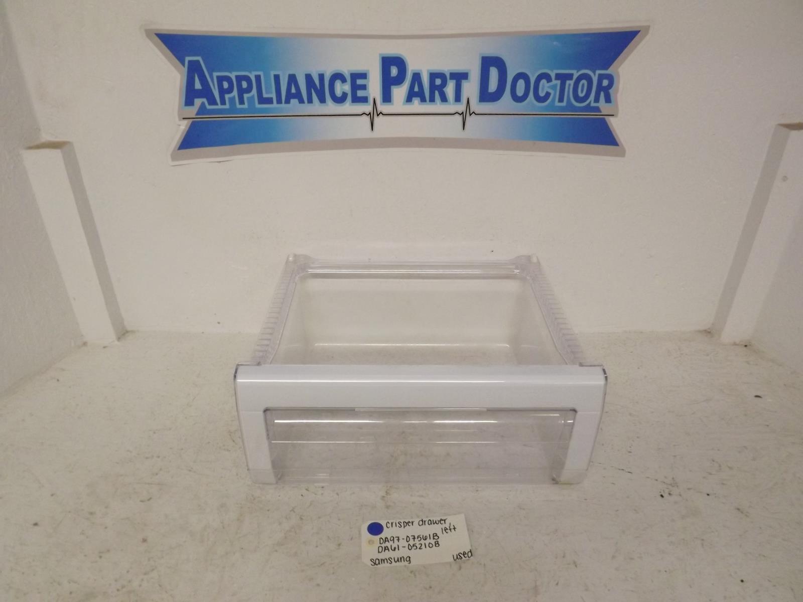 Samsung Refrigerator DA97-07561B DA61-05210B Crisper Drawer, Left Used Samsung Refrigerator DA97-07561B DA61-05210B Crisper Drawer, Left Used